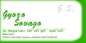 gyozo sovago business card